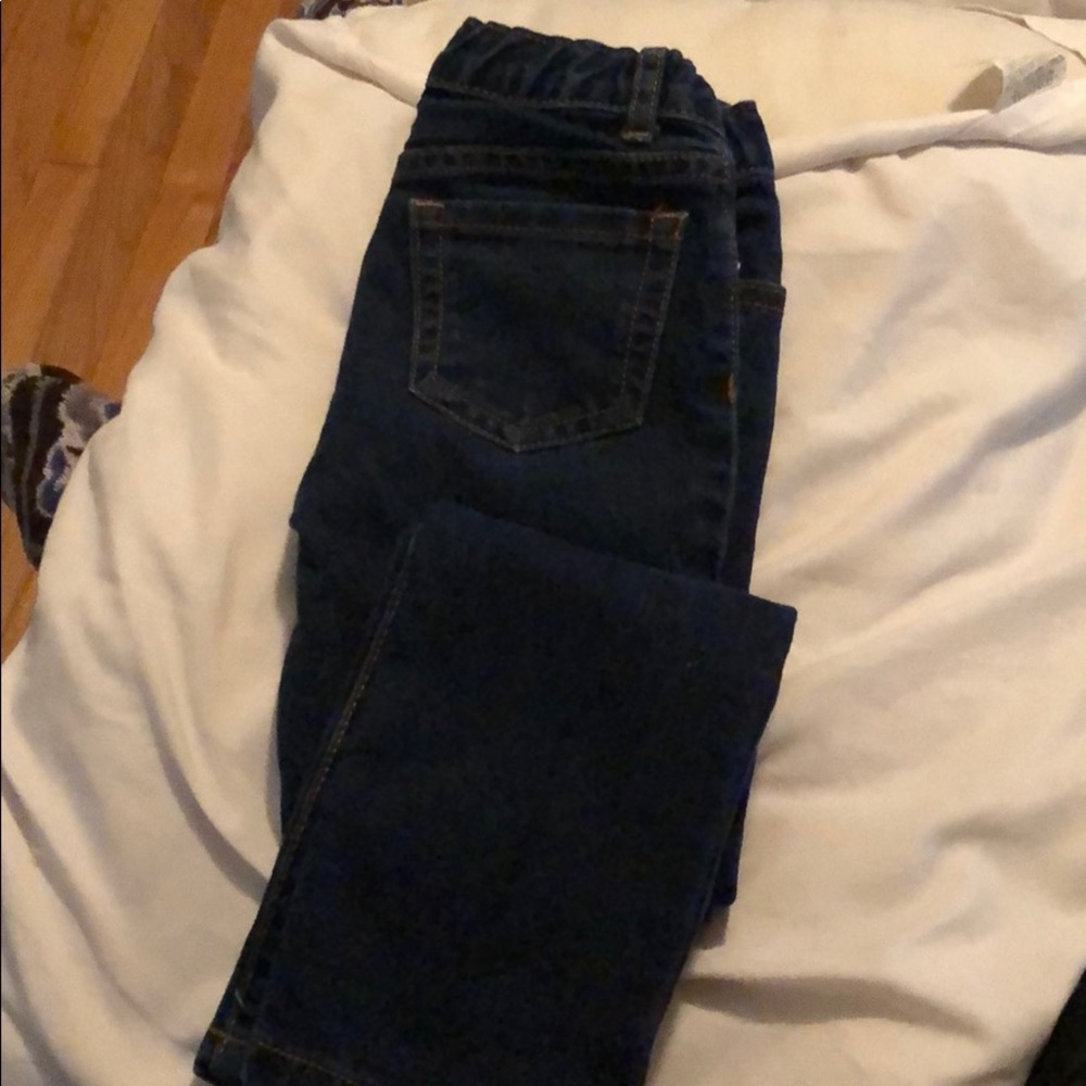 Dark blue jeans